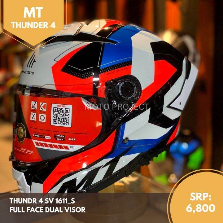 MT HELMET thunder 4 sv 1611 s fullface helmet dual visor Lazada PH