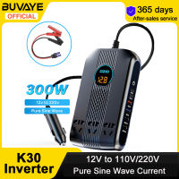 Buvaye 300วัตต์อินเวอร์เตอร์เพียวไซน์เวฟแปลงปัจจุบัน12โวลต์ถึง110โวลต์220โวลต์อัตโนมัติซ็อกเก็ตค่ายมัลติฟังก์ชั่อินเวอร์เตอร์ไฟฟ้าสำหรับรถยนต์