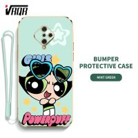 VRQR Powerpuffy เคสโทรศัพท์สำหรับหญิงสาวน่ารักสำหรับ Vivo S1 Pro 1920ซูเปอร์เกิร์ลผิวนอกนุ่มบางพิเศษ (ฟรีสายคล้องรวม)