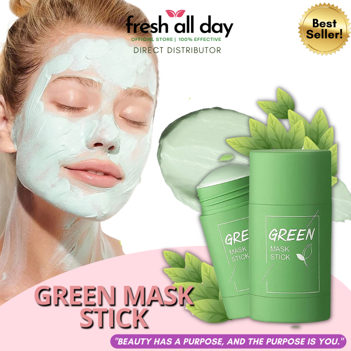 FACIAL CLEANSING STICK GREEN TEA FACE MASK STICK BLACKHEAD ACNE REMOVER