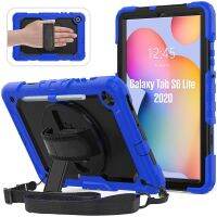 Galaxy Tab S6 Lite Case 2020,Shockproof Rugged Case with 360 Rotating Stand/Hand Strap,[Shoulder Strap &amp; Built-in Screen Protector] Armor Case for Samsung Galaxy Tab S6 Lite 10.4 Inch 2020 Released SM-P610/P615 POV