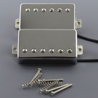 FLEOR 2ชิ้น4-Kabel โครเมี่ยม Gitar Alnico 5 Humbucker Pickup NB 7K + 8K ชุด Penutup สำหรับ LP Gitar Bagian