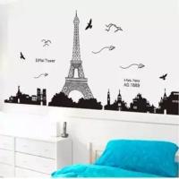 HelloYoung 【In Stock】 PVC DIY 3D Eiffel Tower Luminous Wall Art Decal Sticker Removable Mural PVC Gift