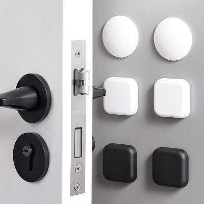 Silicone Door Handle Bumpers Self Adhesive Deurstopper  Protection Porte Pad Mute Stikcer Wall Mat Door Stopper Protector Pad Decorative Door Stops