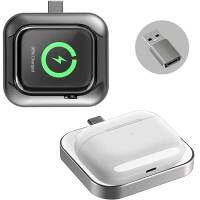 ZZOOI For Apple Watch Charger Portable Wireless Charger Dock 2 In 1 For Apple Watch Series 7/6/5/SE/Airpods Pro Magnetic USB-C Charger