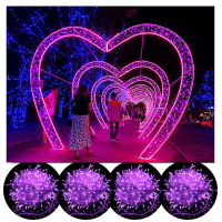 Hot 100ไฟ LED String กันน้ำกลางแจ้งคริสต์มาสตกแต่ง Garland Fairy Light String Bedoom Garden Party Decors