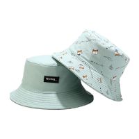 [hot]LDSLYJR Cotton Double Sided Cartoon Dog Print Bucket Hat Fisherman Hat Outdoor Travel Hat Sun Cap for Men and Women 261 【hot】