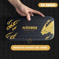 2021 Black Monster-Hunter RISE Theme Portable Storage Bag for Switch Travel Carrying Case for Nintendo Switch Game Accessor