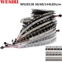 【☑Fast Delivery☑】 na07037036036666 Dc5v แถบไฟ Led อัจฉริยะ Ws2812b Rgb 1ม. 4ม. 5ม. Pcb ขาว/ดำ30 60 144ดวง/ม. Ws2812 Ic กันน้ำ