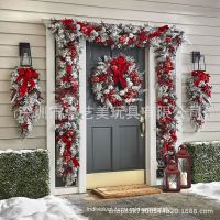 [COD] 2022 New Wreath Falling Snow Flocking Decoration Door Hanging Window DecorationAmazon