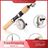 MAYLATI Portable Spinning Winter Reels Retractable Ice Fishing Rods Pen Pole