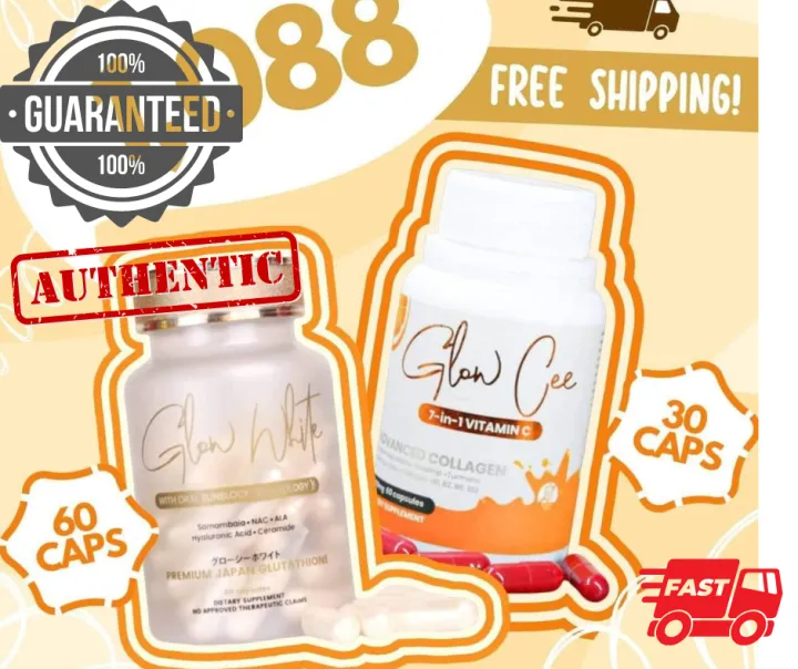 Glow Cee 7in1 Vitamin C with Collagen 30caps Glow White 60caps Lazada PH