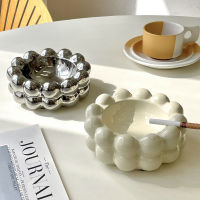 Creative Light Luxury Bubble Marshmallow ที่เขี่ยเซรามิกตกแต่ง Modern Art Sense ห้องนั่งเล่นโต๊ะตกแต่งโต๊ะน้ำชา