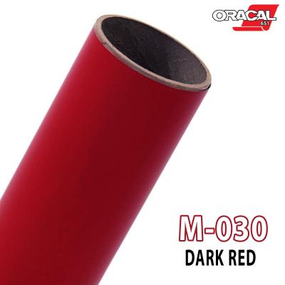 Oracal 651 M030 สติ๊กเกอร์ด้านสีแดงเข้ม ติดรถยนต์ (กดเลือกขนาด)