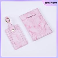 BETTERFORM 2Pcs/set สากลสากลสากล การเดินทางการเดินทาง แบบพกพาได้ ปกหนังสือเดินทาง ป้ายติดกระเป๋าเดินทาง ที่ใส่บัตรเครดิต ผู้ถือหนังสือเดินทาง