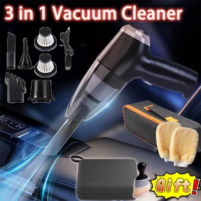 【LZ】❁►  Car Vacuum Cleaner 3 in 1 Vacuum Cleaner Cordless Handheld Dust Blower Auto Vacuum Home   Car Dual Use Mini Wireless Vacuum Pump