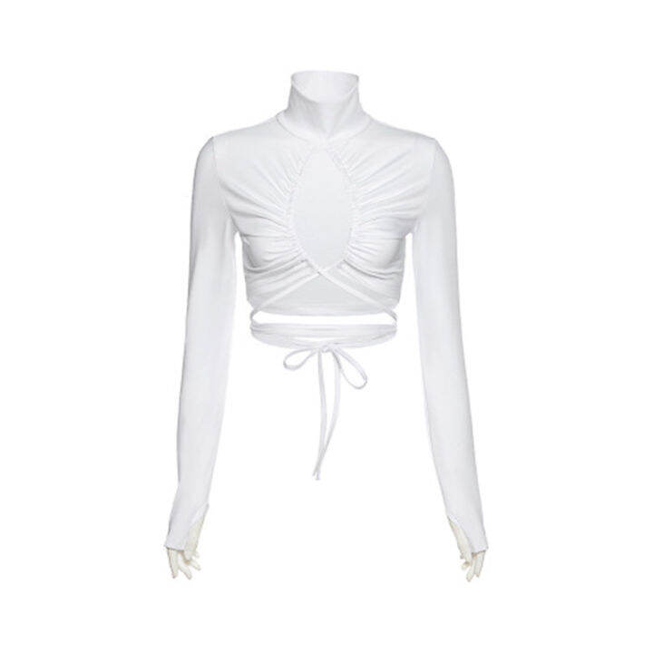 orangea-spring-women-sexy-hollow-out-t-shirt-drawstring-lace-up-turtleneck-ruched-tops-hot-street-party-clubwear-outfits