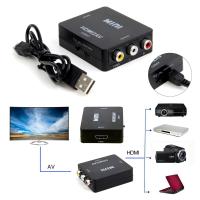 High Quality Mini HD 1080P HDMI 2AV Video Converter Box HDMI to RCA AV/CVSB L/R Video Support NTSC PAL Output HDMI TO AV Adapter