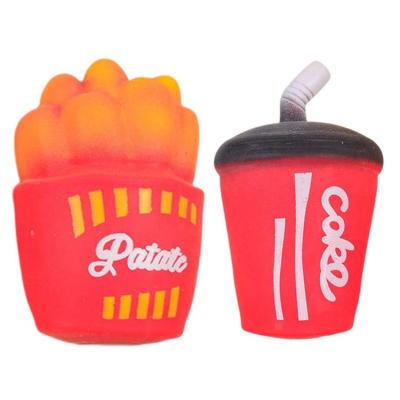 Creative Fidget Ball Cartoon French Fries Chips Shapes Realistic Stress Toys Squeeze Toys for Kids Adults Mood Relaxation brightly