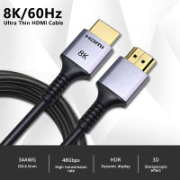 Ultra Thin HDMI 2.1 Cable 11.52m 8K60Hz Super Flexible Slim HDMI to HDMI Cord High Speed HDR for HD Laptop Projector PS45