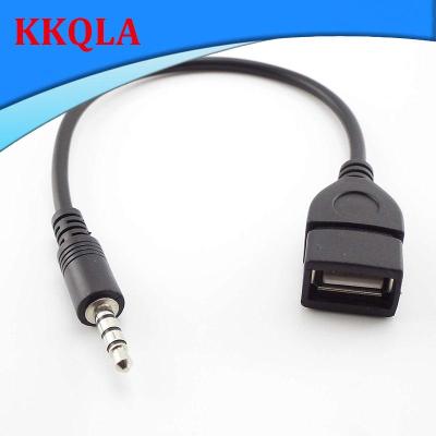 QKKQLA 3.5mm jack male to USb Female jack 3.5 male Converter Headphone Earphone Audio Cable Adapter Connector Cord for mp3 4 phone pc