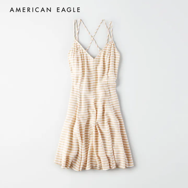 American Eagle Lined Godet Dress ชุดเดรส ผู้หญิง( WDR 039-3837-700)