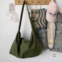 Japanese Simple Large-Capacity Tote Travel Bag Yoga Men Women All-Match Literary One-Shoulder Messenger Canvas