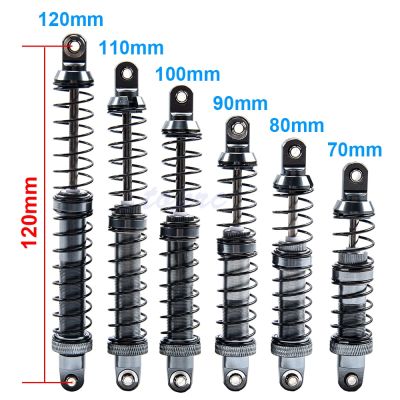 Metal Shock Absorber 70mm 80mm 90mm 100mm 110mm 120mm for 1/10 SCX10 Wraith RR10 TRX4 TRX6 ABSiMA Sherpa RC Crawler Electrical Connectors