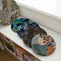 【LZ】 Leopard Zebra Print Simplicity Multi-Color Seat Cushion Office Dining Stool Pad Sponge Sofa Mat Non-Slip Stool Seat Mat