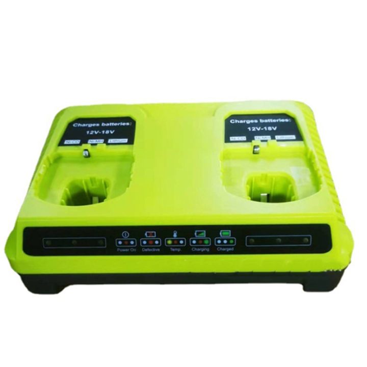 For Ryobi battery Li-ion Ni-CD Ni-MH P108 P107 Ryobi one+ Battery Double  Charger P117 130W 3A 12V 14.4V 18V Newest High quality