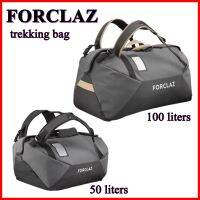 กระเป๋าเดินทาง FORCLAZ กระเป๋าเทรคกิ้ง รุ่น Duffel 100 Basic โครงสร้างแบบอ่อนสำหรับบรรทุกบนหลังสัตว์