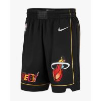 【hot pressed】2022 NBA shorts Miami Heat black side pockets basketball shorts