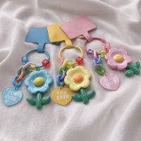 Cute Resin Flower Keychain Pendant Korean Trendy Exquisite Various Earphone Bag Phone Case Accessory adaptable