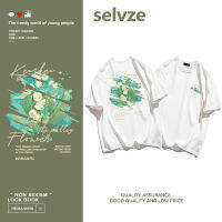 2023 newSELVZE （พร้อมส่งจากกทม มาถึงใน 3วัน）print T-shirt เสื้อยืดแขนสั้นพิมพ์ลายสวยงามเรียบง่าย T0449