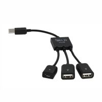 3 in 1 Type-c USB Hub Male to Female Double USB 2.0 Host OTG Adapter Cable For Smartphone Computer Tablet 3 Port