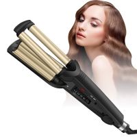 Professional Wave Hair Styler 3บาร์เรล Big Wave Curling Iron Curlers Crimping Iron Fluffy Waver Salon เครื่องมือจัดแต่งทรงผม