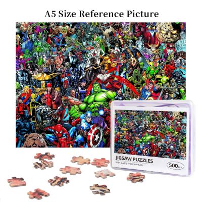 Marvel Hero Wooden Jigsaw Puzzle 500 Pieces Educational Toy Painting Art Decor Decompression toys 500pcs