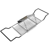 ✥♚ Metal Bathtub Rack Bathroom Caddy Tray Rack Removable Stand for Hotels for Bathrooms