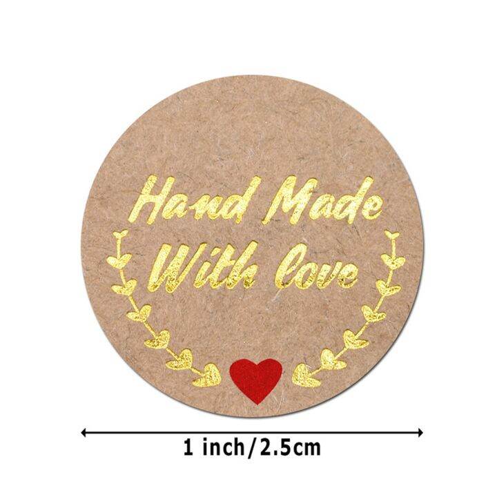 cw-500pcs-paper-stickers-scrapbook-stationery-label-with-gold-foil