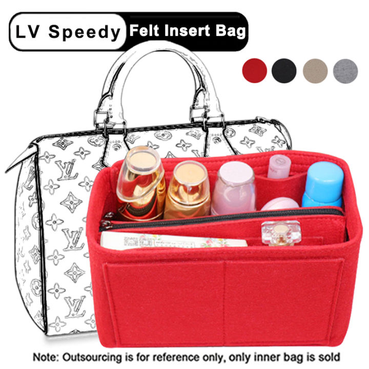 For Speedy25/30/35 Felt Cloth Bag Inner Travel Insert Organizer Purses  Liner Storage Cosmetic Bags Womens Luxury Handbag Shaper