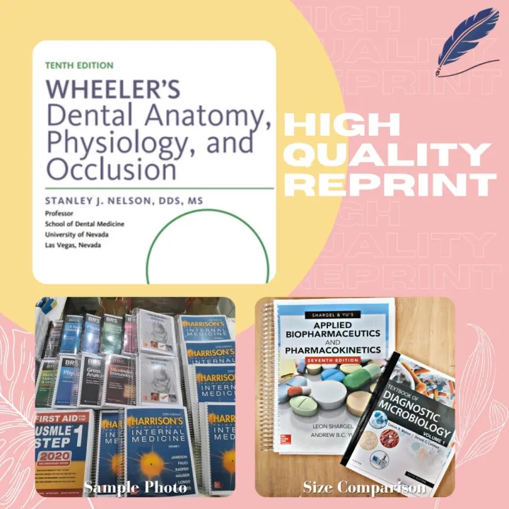 70/80gsm colored reprint Wheeler's Dental Anatomy Physiology and