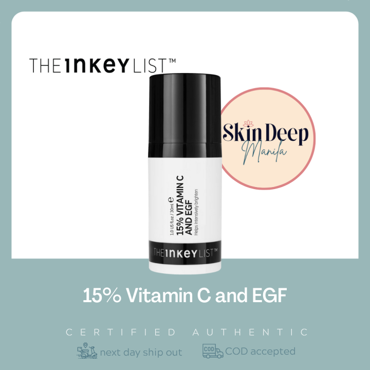 THE INKEY LIST 15 VITAMIN C + EGF Serum 30ml Brightening /Anti Aging