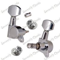 A Set 6 Pcs New Style Chrome Locked String Guitar Tuning Pegs Tuners Machine Heads for Acoustic Electric Guitar