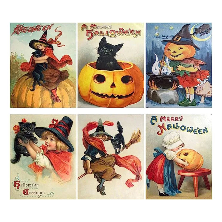 vintage-halloween-theme-postcard-adorable-exquisite-craftsmanship-postcard-gifts-for-family-friends-neighbors