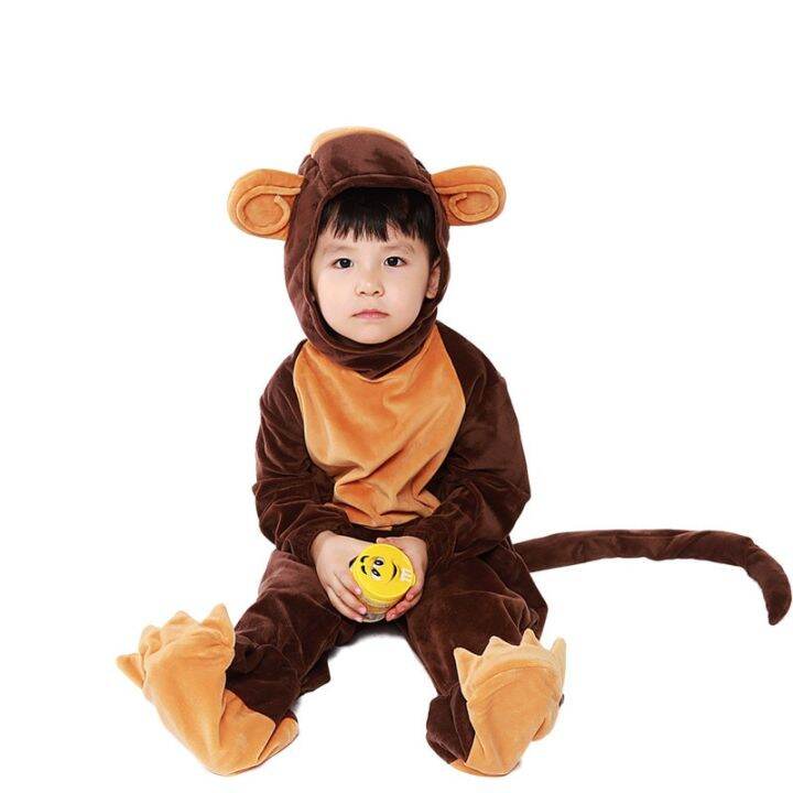 boy-girl-animal-onesie-monkey-pajamas-child-kid-halloween-purim-book-week-monkey-cosplay-outfit-sleep-wear-fancy-dress