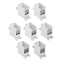 【YF】●✜  Uxcell 1 In 2/3/4/6/8/9/12 Out Rail Terminal Blocks 250A Input Distribution Block for Circuit Gate