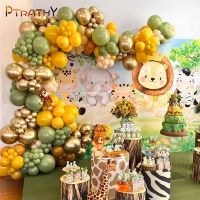 hyfvbujh♣✁☑  137pcs Theme Balloons Avocado Gold Birthday Baby Shower