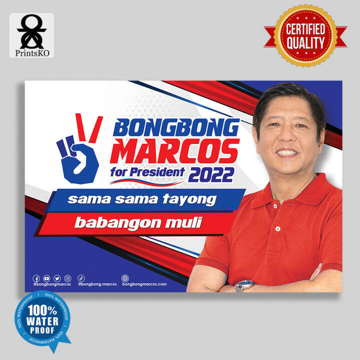 High Quality Tarpaulin / Tarp with Bongbong Marcos Jr - Team BBM Design ...