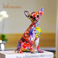 【hot】♟♨ NORTHEUINS Chihuahua Dog Figurines for Interior Room Desktop Collection