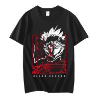 Japan Anime Asta Zwart Klaver Tshirt Mannen Grafische Manga Tshirt Cool Tshirts Hop